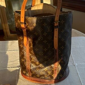 Louis Vuitton Brown Monogram Bucket Bag GM